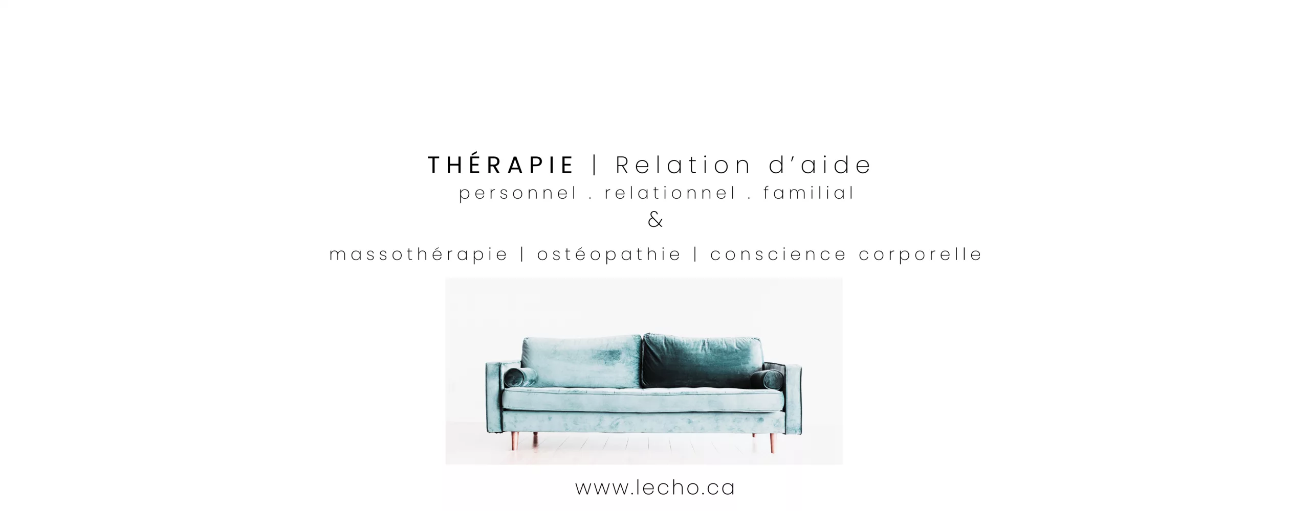 Logo et Présentation de l'écho, relation d'aide, thérapie